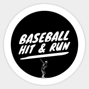 Baseball Hit & Run Sticker